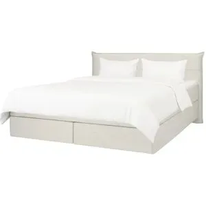 Höffner Boxspringbett 160x200 in creme Lunor ¦ Maße (cm): B: 162 H: 105