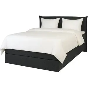 Höffner Boxspringbett 140x200 in dunkelgrau Lunor ¦ Maße (cm): B: 142 H: 105