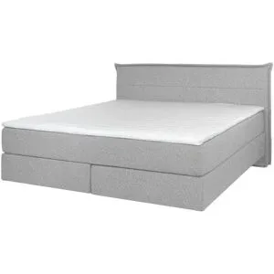 Höffner Boxspringbett 180x200 in hellgrau Lunor ¦ Maße (cm): B: 182 H: 105