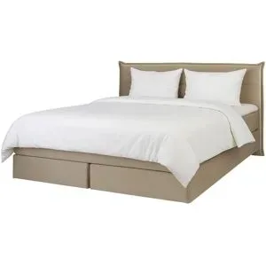 Höffner Boxspringbett 180x200 in beige Lunor ¦ Maße (cm): B: 182 H: 105