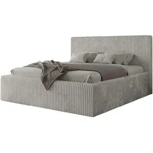 Höffner Polsterbett mit Bettkasten Tiliano Classic ¦ grau ¦ Maße (cm): B: 156 H: 108