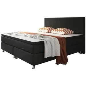 Höffner Boxbett   ¦ schwarz ¦ Maße (cm): B: 180 H: 115