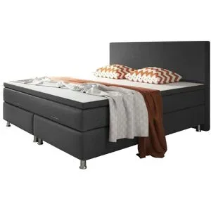 Höffner Boxbett   ¦ grau ¦ Maße (cm): B: 180 H: 115