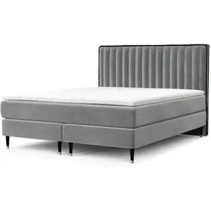 maison de rêve Boxspringbett   ¦ grau ¦ Maße (cm): B: 202 H: 120