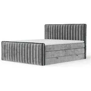 maison de rêve Boxspringbett mit Stauraum   ¦ grau ¦ Maße (cm): B: 184 H: 120