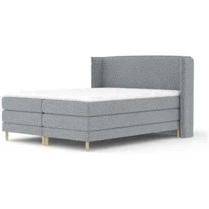 maison de rêve Boxspringbett  Carizzo ¦ grau ¦ Maße (cm): B: 218 H: 117
