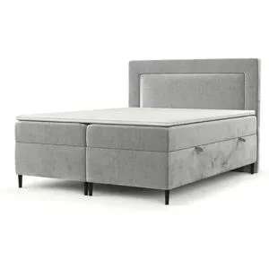 maison de rêve Boxspringbett mit Stauraum   ¦ grau ¦ Maße (cm): B: 142 H: 123