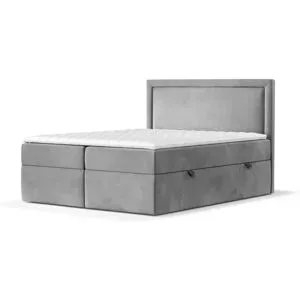 maison de rêve Boxspringbett mit Stauraum   ¦ grau ¦ Maße (cm): B: 202 H: 120