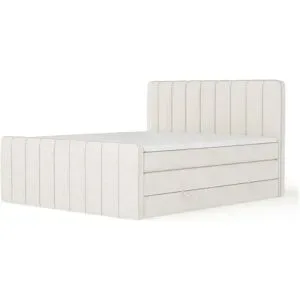 maison de rêve Boxspringbett mit Stauraum  Novara ¦ beige ¦ Maße (cm): B: 204 H: