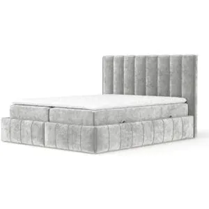 maison de rêve Boxspringbett mit Stauraum  Moretti ¦ grau ¦ Maße (cm): B: 225 H: