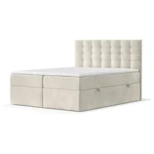 maison de rêve Boxspringbett mit Stauraum  Sansa ¦ beige ¦ Maße (cm): B: 122 H: