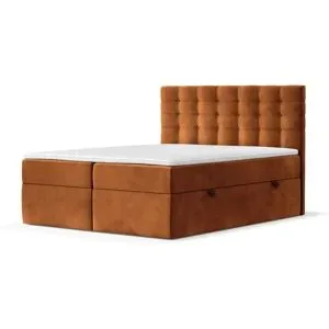 maison de rêve Boxspringbett mit Stauraum  Sansa ¦ orange ¦ Maße (cm): B: 162 H: