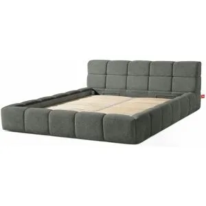 KONSIMO Polsterbett  Aeri ¦ grau ¦ Maße (cm): B: 230 H: 88