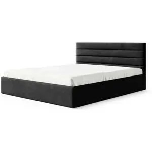 Höffner Polsterbett mit Bettkasten Bella ¦ grau ¦ Maße (cm): B: 99 H: 85