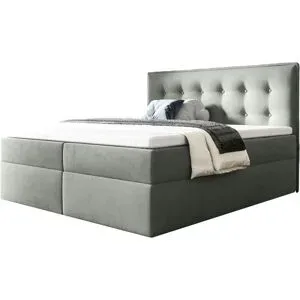 Höffner Boxbett mit Bettkasten Focus ¦ grau ¦ Maße (cm): B: 180 H: 110