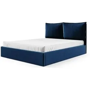 Höffner Polsterbett mit Bettkasten Glam ¦ blau ¦ Maße (cm): B: 209 H: 100