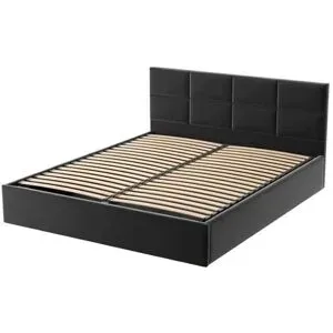 Höffner Polsterbett mit Bettkasten Gobi ¦ schwarz ¦ Maße (cm): B: 169 H: 90