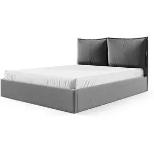 Höffner Polsterbett mit Bettkasten Glam ¦ grau ¦ Maße (cm): B: 149 H: 100