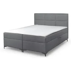 Höffner Boxbett mit Bettkasten Vaduz ¦ grau ¦ Maße (cm): B: 200 H: 110