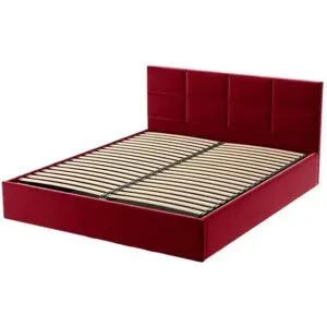 Höffner Polsterbett mit Bettkasten Gobi ¦ rot ¦ Maße (cm): B: 99 H: 90