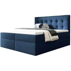Höffner Boxbett mit Bettkasten Focus ¦ blau ¦ Maße (cm): B: 180 H: 110