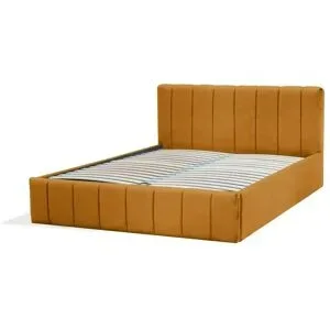 Höffner Polsterbett mit Bettkasten Nina ¦ gelb ¦ Maße (cm): B: 99 H: 85