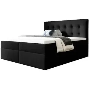 Höffner Boxbett mit Bettkasten Focus ¦ schwarz ¦ Maße (cm): B: 180 H: 110