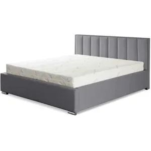 Höffner Polsterbett mit Bettkasten Hugo ¦ grau ¦ Maße (cm): B: 158 H: 110