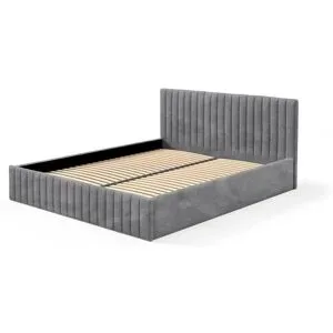 Höffner Polsterbett mit Bettkasten Sona ¦ grau ¦ Maße (cm): B: 209 H: 90