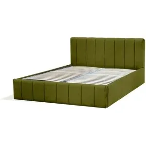 Höffner Polsterbett mit Bettkasten Nina ¦ grün ¦ Maße (cm): B: 99 H: 85