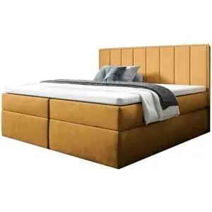 Höffner Boxbett mit Bettkasten Havana ¦ gelb ¦ Maße (cm): B: 120 H: 110