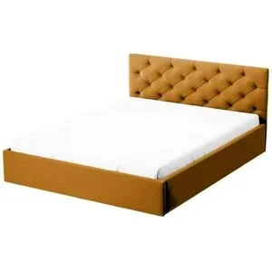 Höffner Polsterbett mit Bettkasten Sara ¦ gelb ¦ Maße (cm): B: 149 H: 85