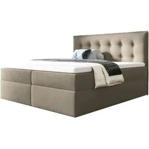 Höffner Boxbett mit Bettkasten Focus ¦ beige ¦ Maße (cm): B: 160 H: 110