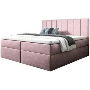 Höffner Boxbett mit Bettkasten Havana ¦ rosa/pink ¦ Maße (cm): B: 200 H: 110