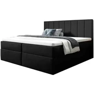 Höffner Boxbett mit Bettkasten Havana ¦ schwarz ¦ Maße (cm): B: 160 H: 110