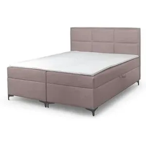Höffner Boxbett mit Bettkasten Vaduz ¦ rosa/pink ¦ Maße (cm): B: 120 H: 110