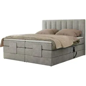 Höffner Motor Boxspringbett mit Bettkasten Comforto ¦ grau ¦ Maße (cm): B: 188 H: 124
