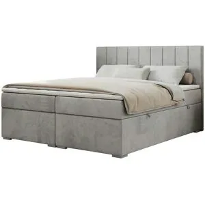 Höffner Boxbett mit Bettkasten Ally ¦ silber ¦ Maße (cm): B: 180 H: 118
