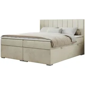 Höffner Boxbett mit Bettkasten Ally ¦ beige ¦ Maße (cm): B: 120 H: 118