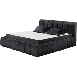 Höffner Polsterbett mit Bettkasten Nairobi ¦ schwarz ¦ Maße (cm): B: 199 H: 102