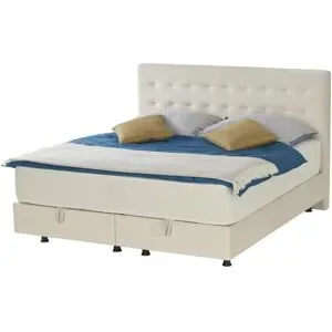Höffner Polsterbett mit Stauraum Grantham ¦ beige ¦ Maße (cm): B: 185 H: 120