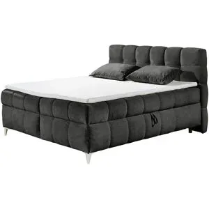 Höffner Boxbett mit Bettkasten Kylie ¦ schwarz ¦ Maße (cm): B: 190 H: 116
