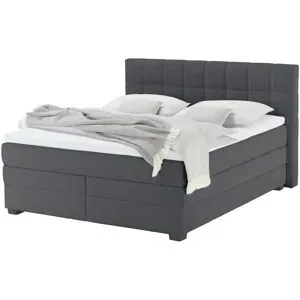 vanDoorn Boxspringbett mit Bettkasten  Canto ¦ grau ¦ Maße (cm): B: 214 H: 119