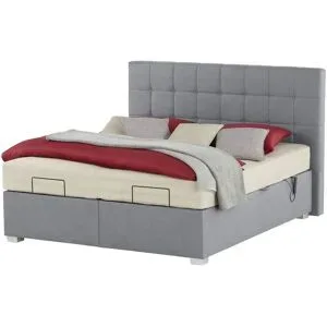 vanDoorn Motor-Boxspringbett mit Bettkasten Ohio ¦ grau ¦ Maße (cm): B: 192 H: