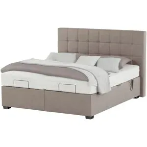 vanDoorn Motor-Boxspringbett mit Bettkasten Ohio ¦ beige ¦ Maße (cm): B: 192 H: