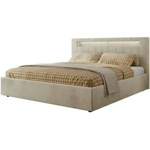 Höffner Polsterbett mit Bettkasten Gold 5 Classic ¦ beige ¦ Maße (cm): B: 208 H: 103