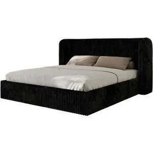 Höffner Polsterbett mit Lattenrost Emora Classic ¦ schwarz ¦ Maße (cm): B: 223 H: 111