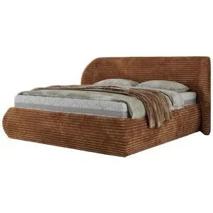 Höffner Polsterbett mit Bettkasten Caela Classic ¦ orange ¦ Maße (cm): B: 245 H: 110