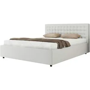 Höffner Polsterbett 140x200 Weiß mit Bettkasten Pavo Classic ¦ weiß ¦ Maße (cm): B: 148