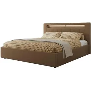 Höffner Polsterbett mit Bettkasten Gold 5 Classic ¦ braun ¦ Maße (cm): B: 188 H: 103